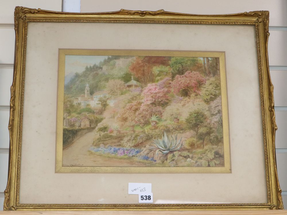 I.C. Wake Cooke, watercolour, Italian gardens, signed and dated 24, 26 x 36cm